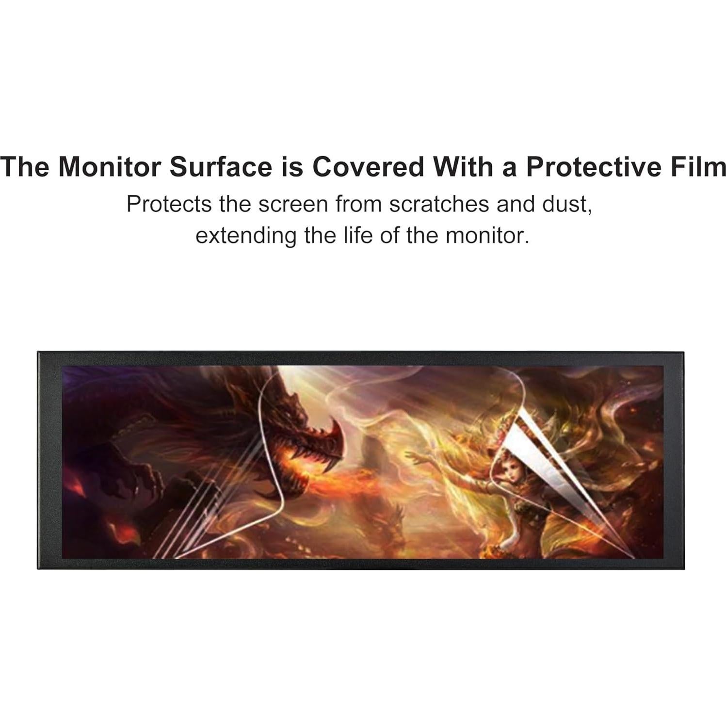 Monitor Mini HD IPS 7.84" Wisecoco 1280x400 LCD para PC