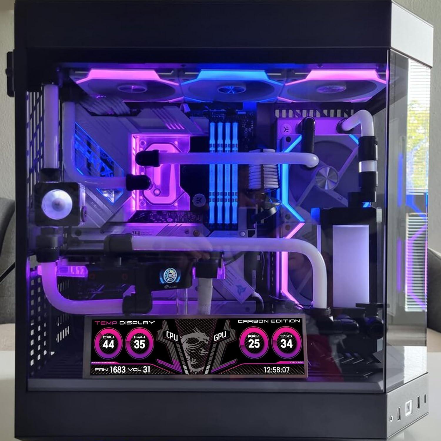 Monitor Mini HD IPS 7.84" Wisecoco 1280x400 LCD para PC