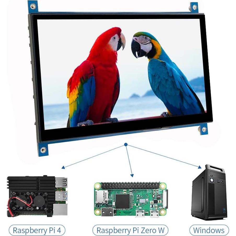 Monitor HDMI Portátil JniTyOpt 7" IPS Táctil 1024x600