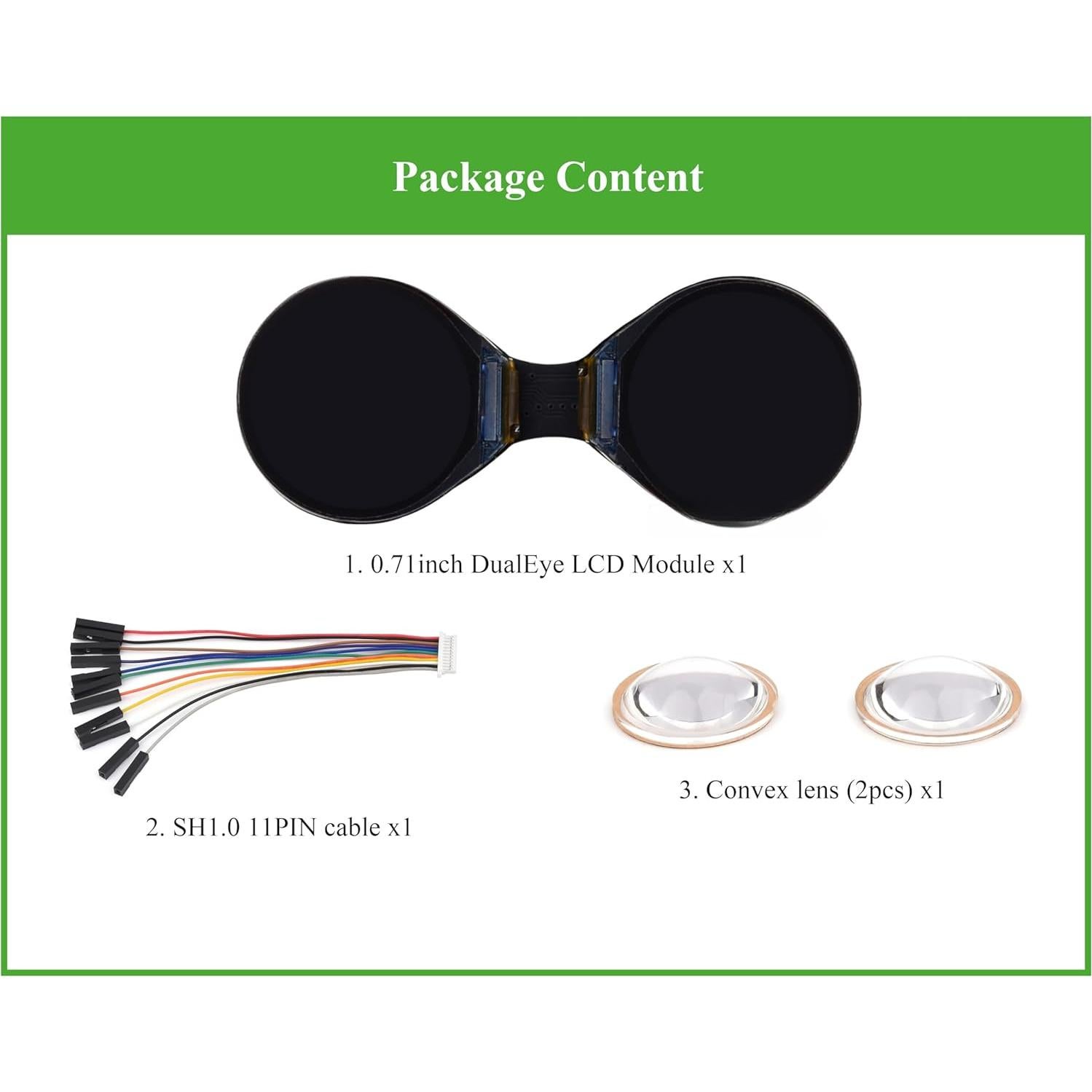 Módulo de Pantalla LCD Redonda Wonrabai 1.8 cm 160x160 IPS