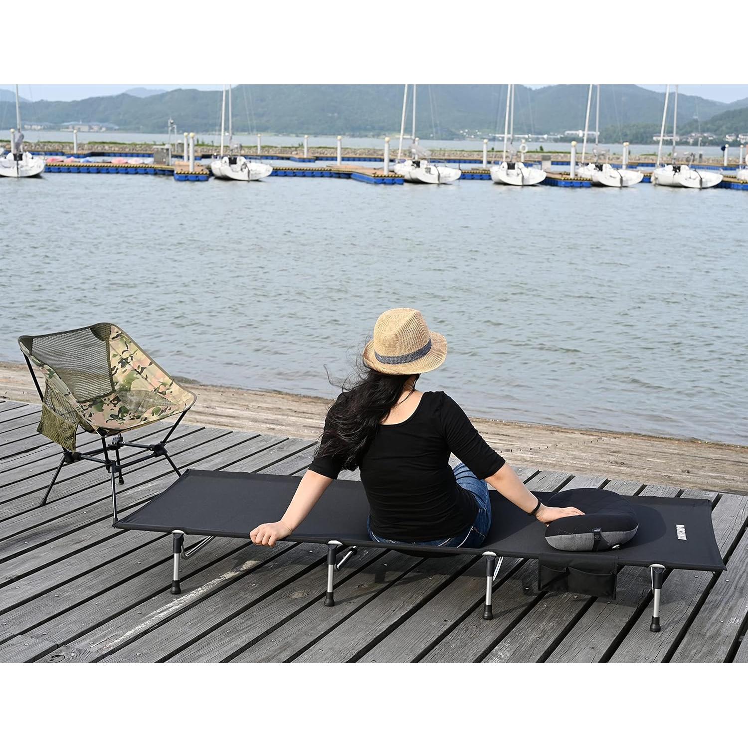 Cama Plegable MARCHWAY para Camping 2,95 kg Negra