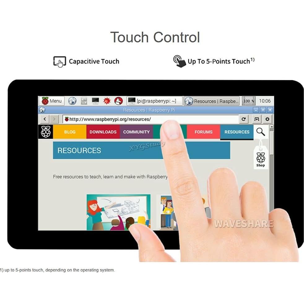 Pantalla Táctil Capacitiva 7" DSI 800x480 para Raspberry Pi XYGStudy