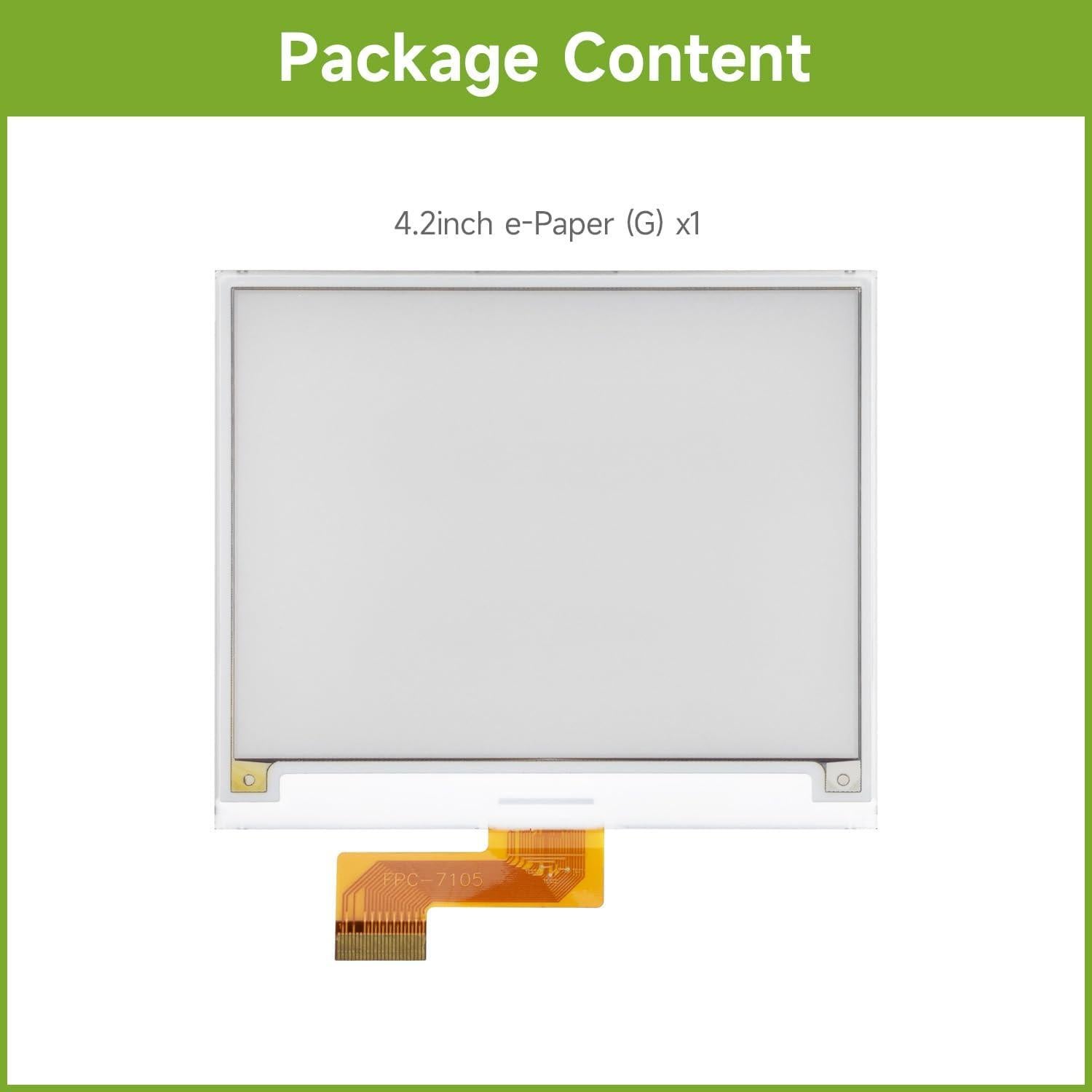 Pantalla e-Paper Waveshare 4.2" E-Ink 400x300 Rojo/Amarillo/Negro/Blanco