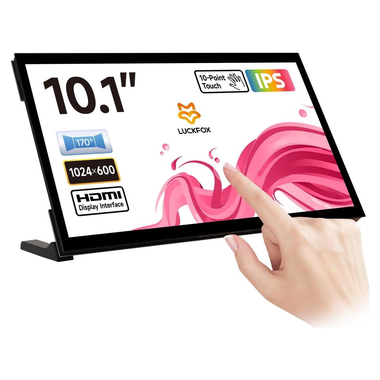 Monitor Táctil LUCKFOX 10.1" HDMI para Raspberry Pi 1024x600
