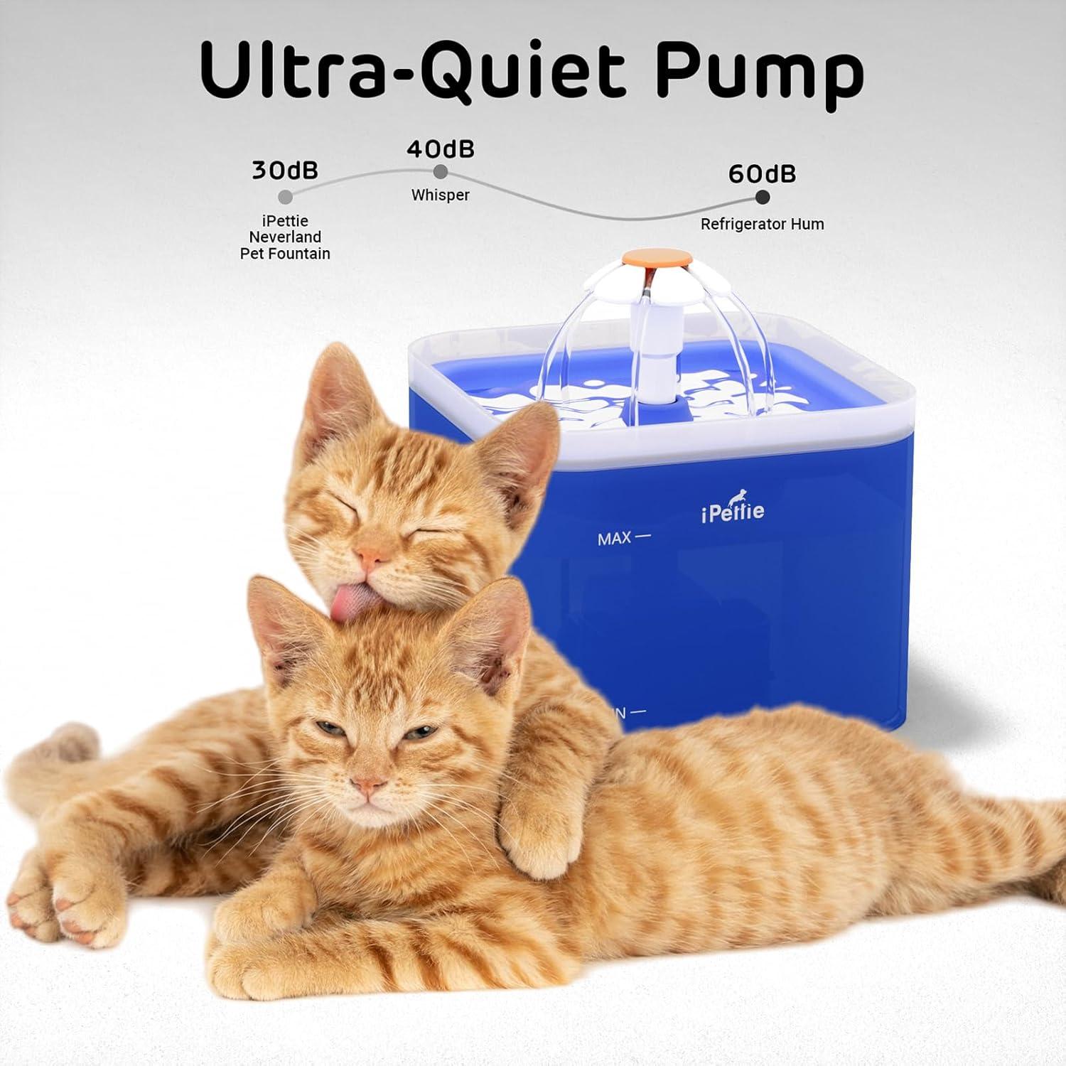 Fuente de Agua para Gatos iPettie Neverland 2L con Luz LED