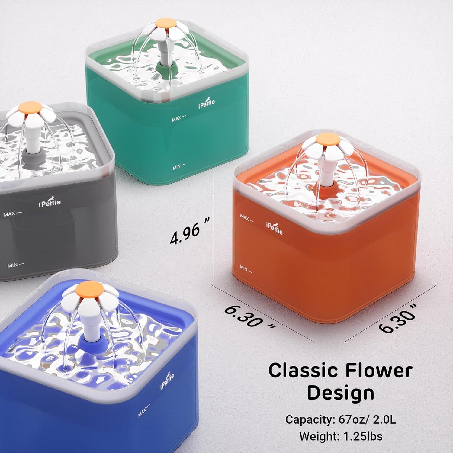 Fuente de Agua para Gatos iPettie Neverland 2L con Luz LED