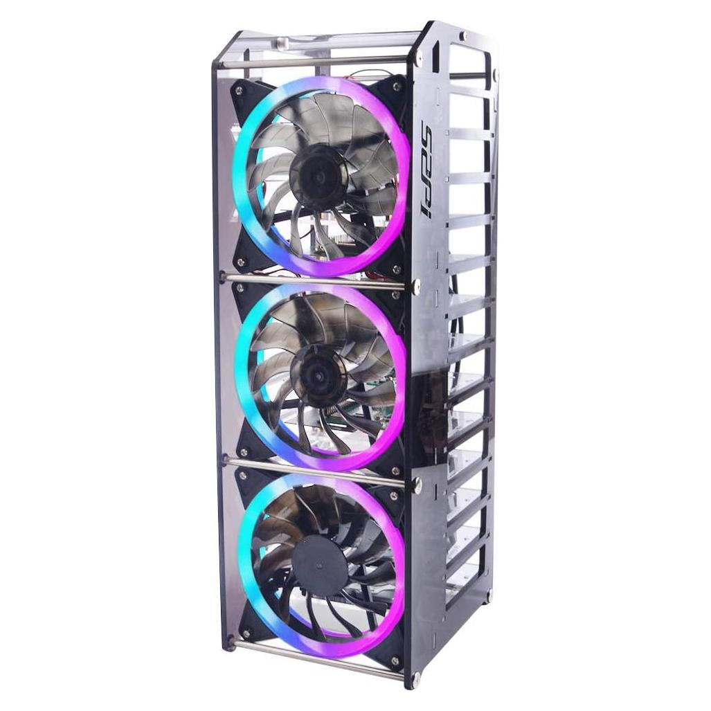 Caja de Clúster GeeekPi 12 Capas con Ventilador RGB 120mm