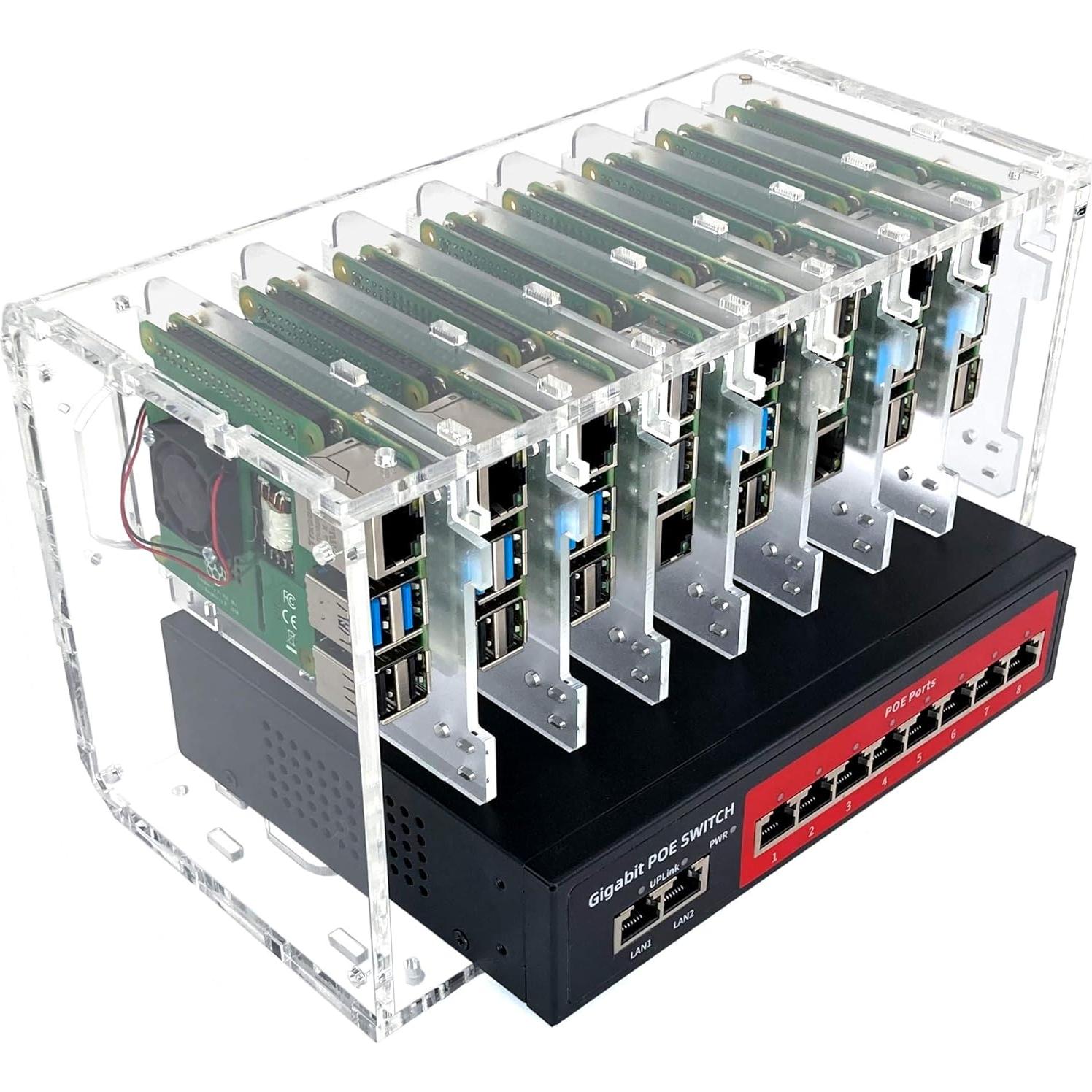 Caja Clúster C4Labs para Raspberry Pi y Placas Únicas - Negra