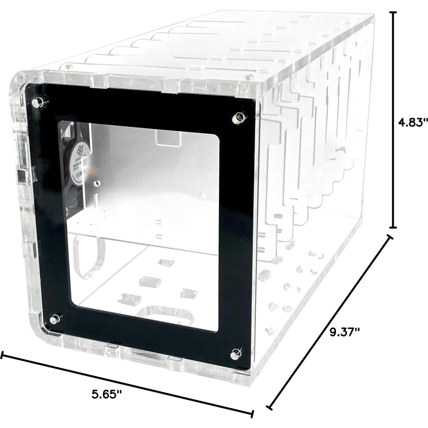 Caja Clúster C4Labs para Raspberry Pi y Placas Únicas - Negra