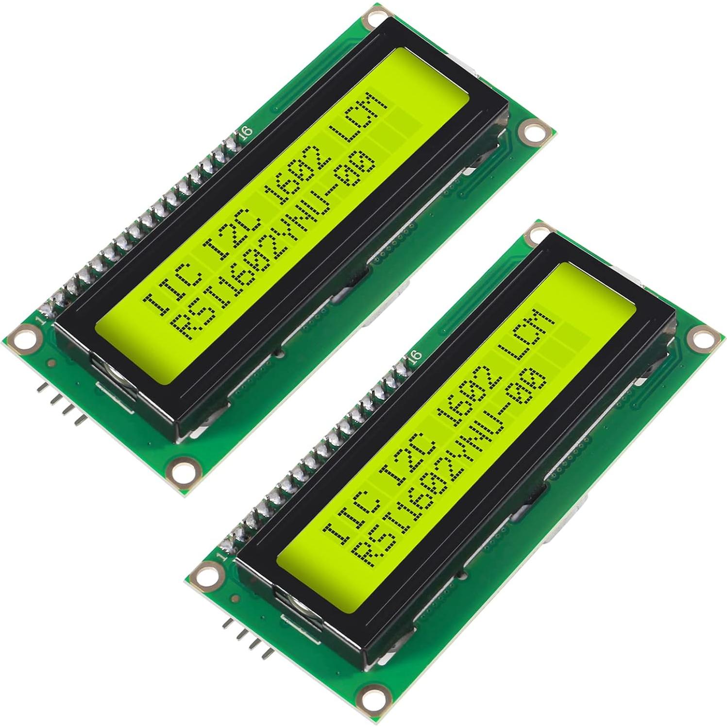 Módulo LCD 16x2 DORHEA I2C Retroiluminación Amarillo-Verde
