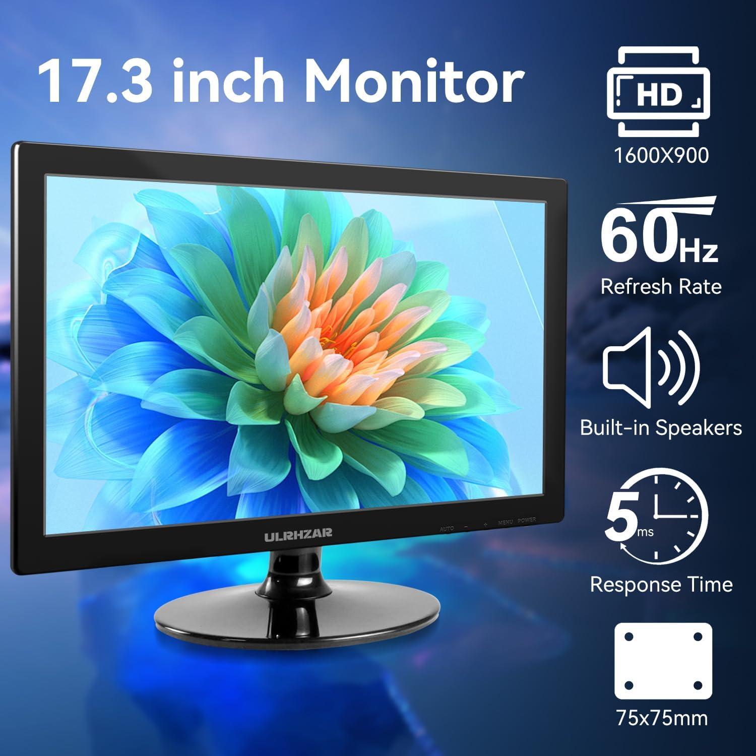 Monitor LCD 17.3" Kenowa 1600x900 HDMI VGA Altavoces
