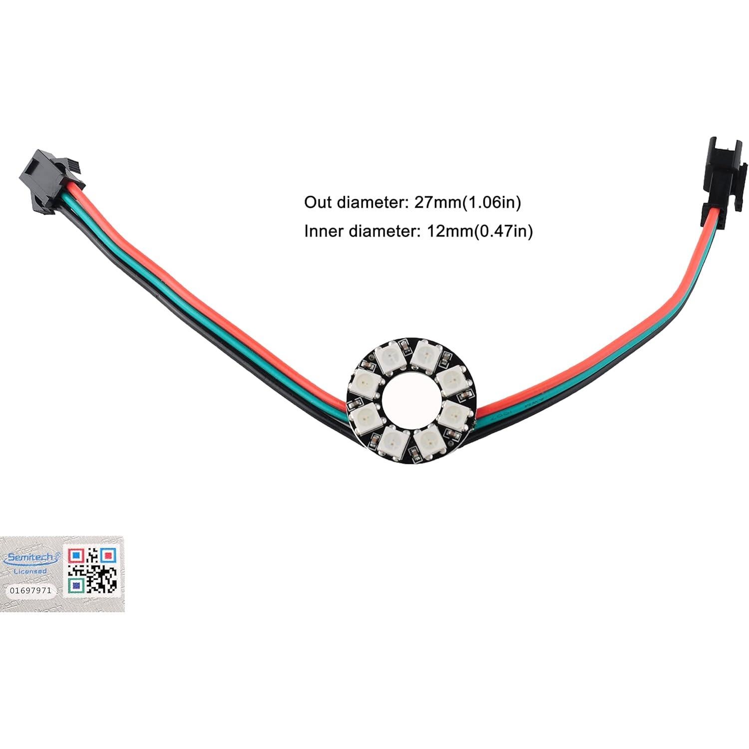 Anillos LED RGB WS2812B DIYmall 5050 Controladores Integrados