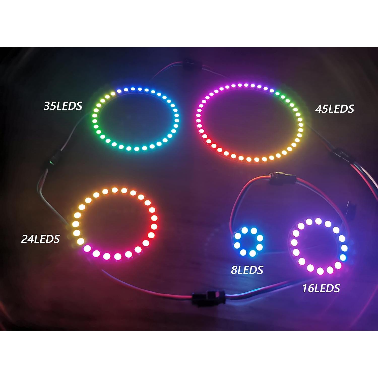 Anillos LED RGB WS2812B DIYmall 5050 Controladores Integrados