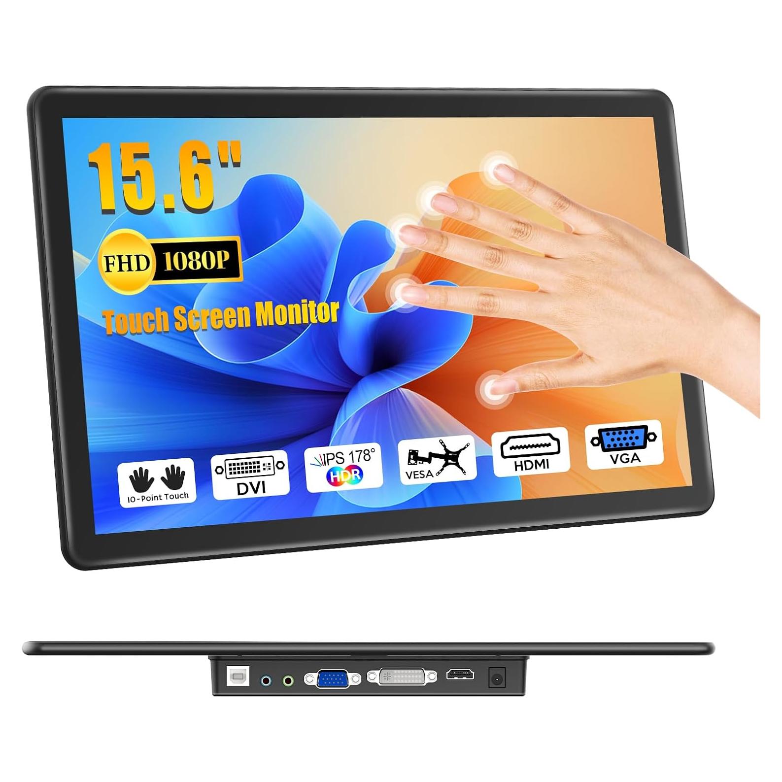 Monitor Táctil 15.6" XBONFIRE FHD 1080P HDMI VGA VESA