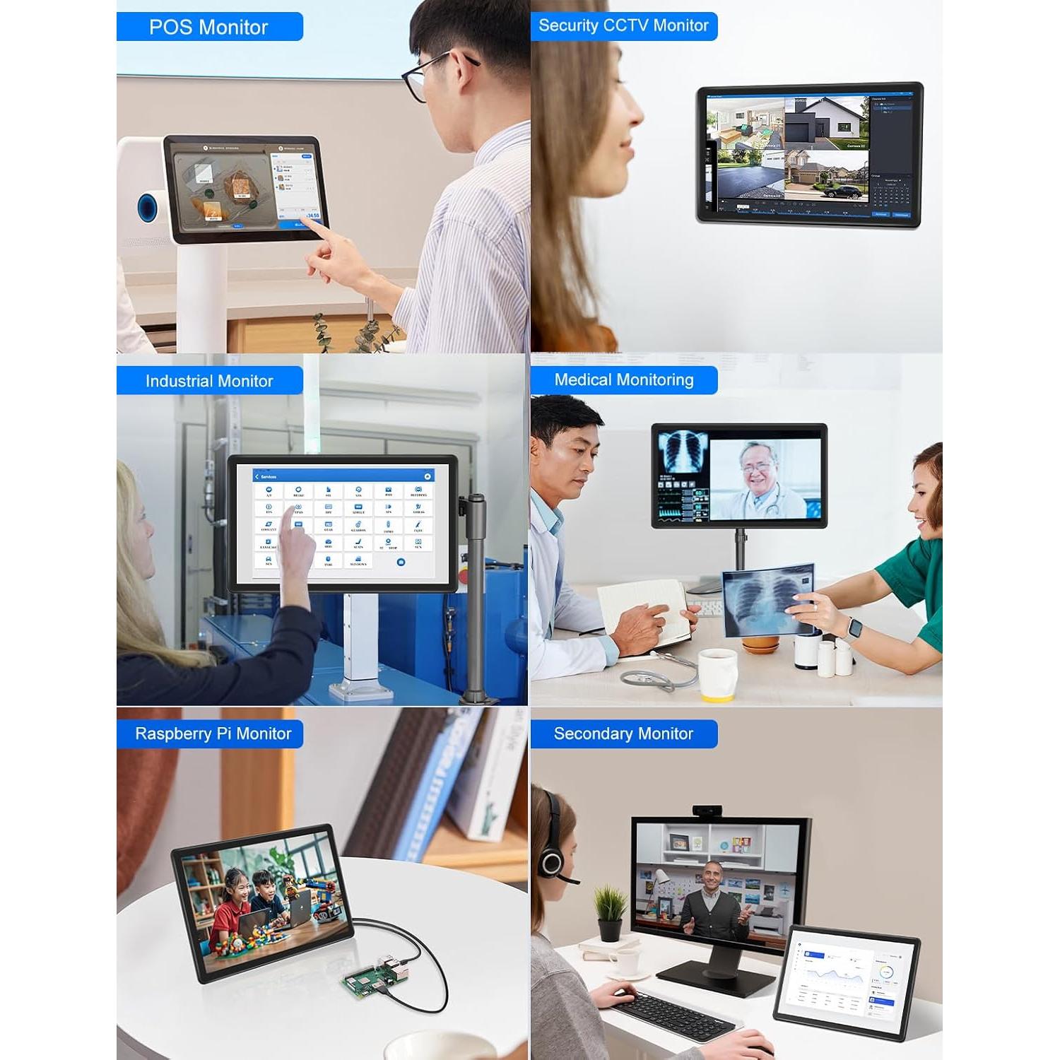 Monitor Táctil 15.6" XBONFIRE FHD 1080P HDMI VGA VESA