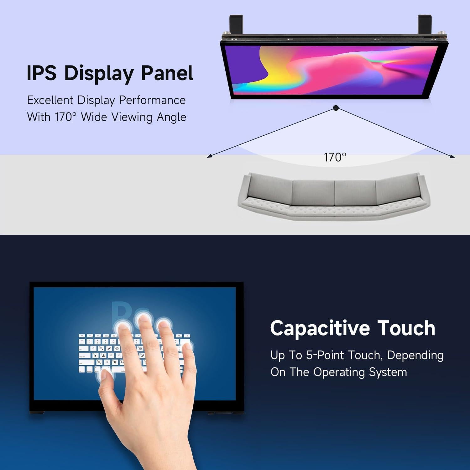 Pantalla Táctil 7" LUCKFOX HDMI 1024x600 para Raspberry Pi