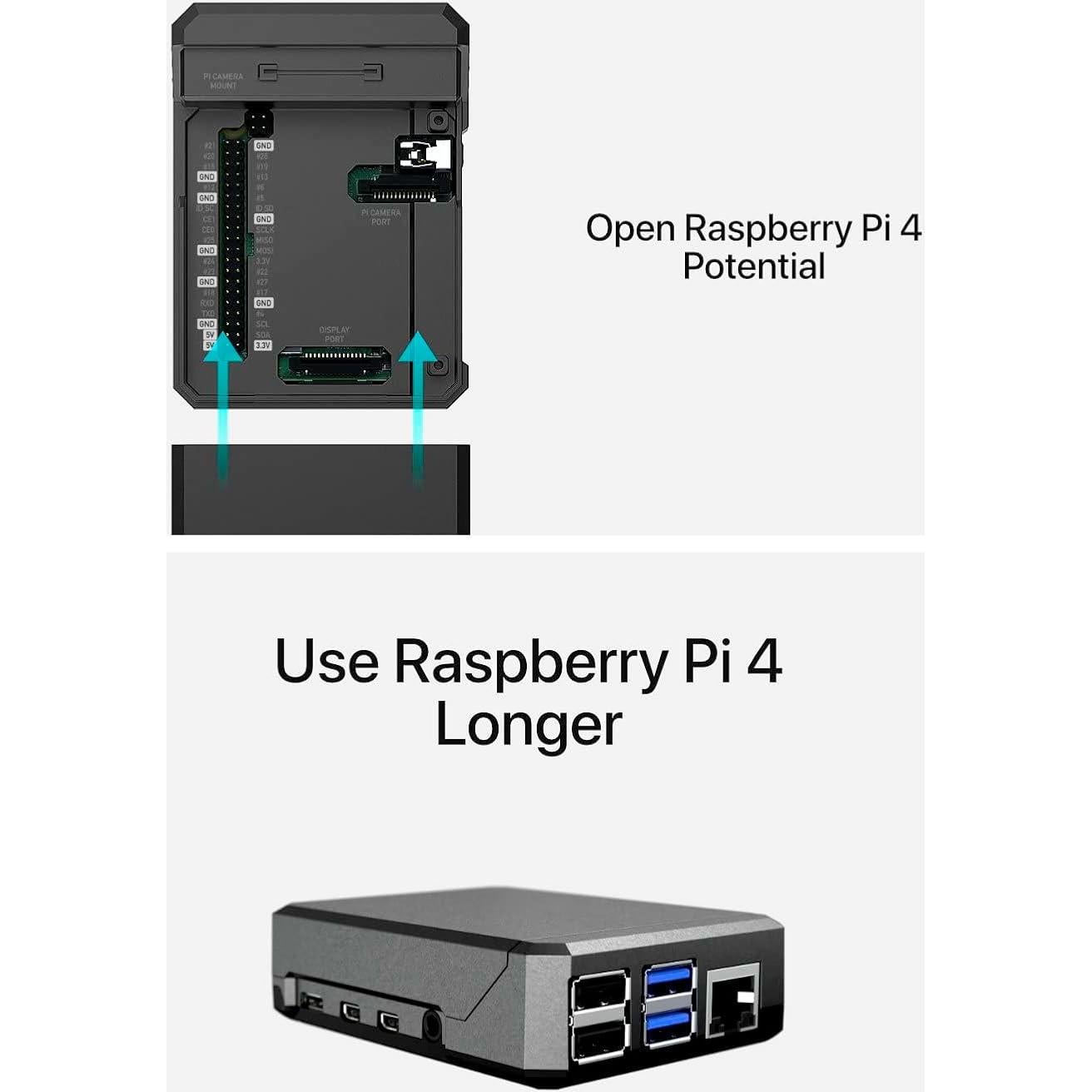 Caja de Aluminio Argon NEO para Raspberry Pi 4 - Enfriamiento Pasivo