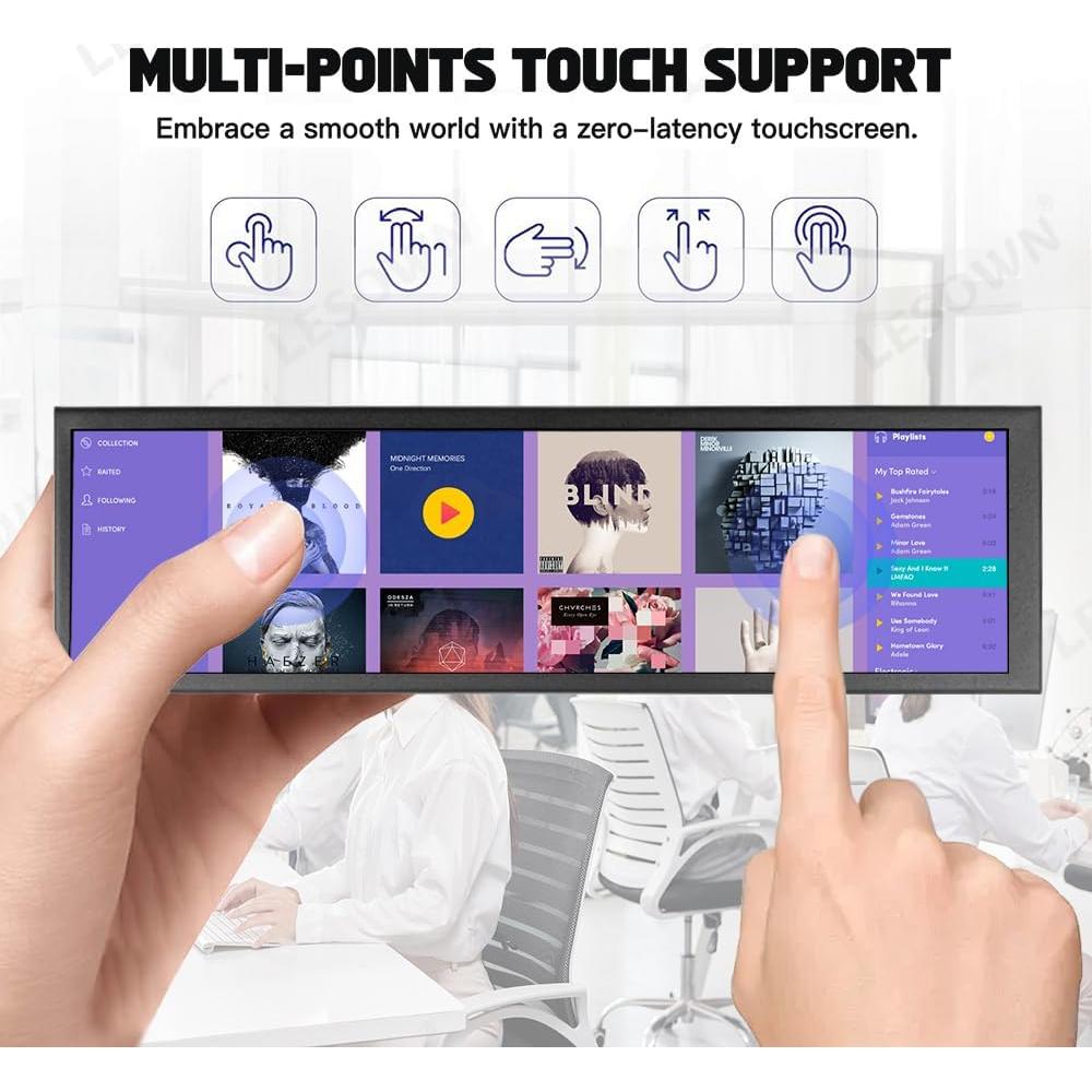 Monitor Táctil IPS 8.8" LESOWN P88-T 480x1920 para PC