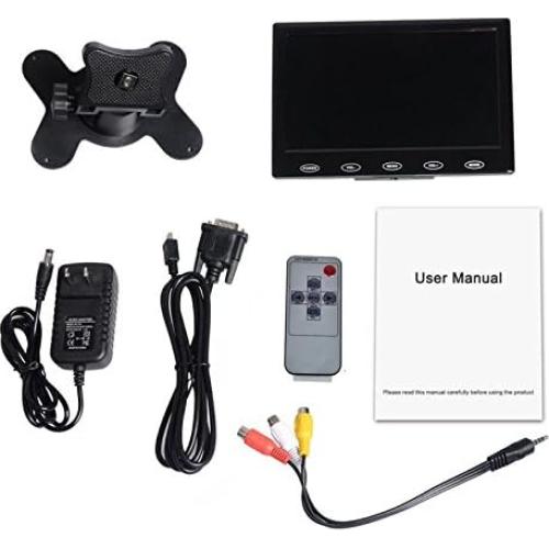 Monitor LCD TFT 7" PONPY HD 800x480 Táctil AV HDMI VGA