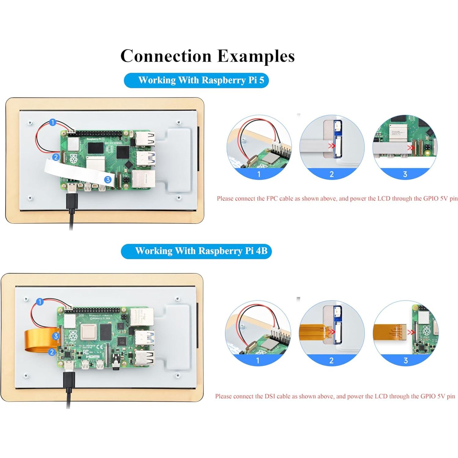 Pantalla Táctil Capacitiva LCD DSI 7" UeeKKoo 1280x720 IPS