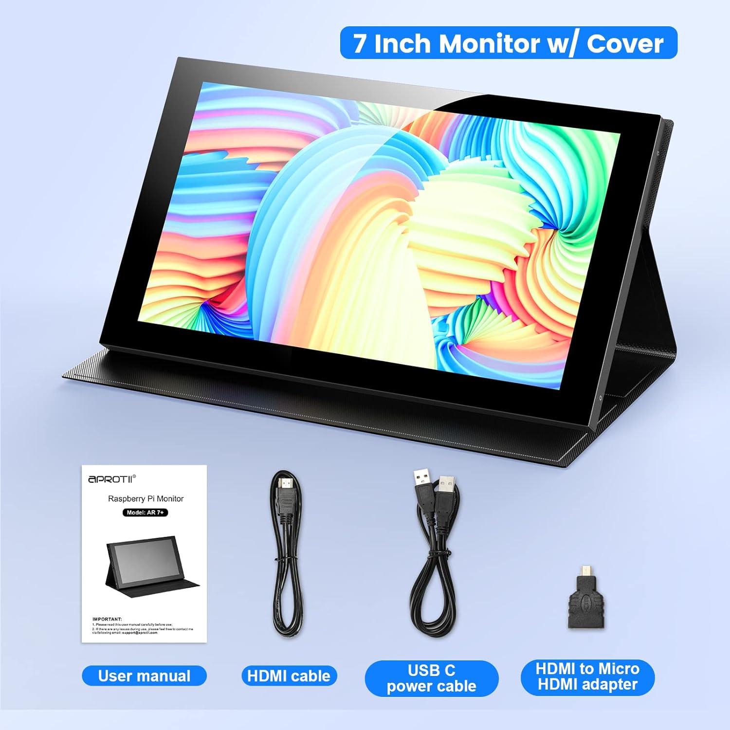 Monitor Portátil Eyoyo 7" Táctil 1024x600 Mini HDMI USB-C