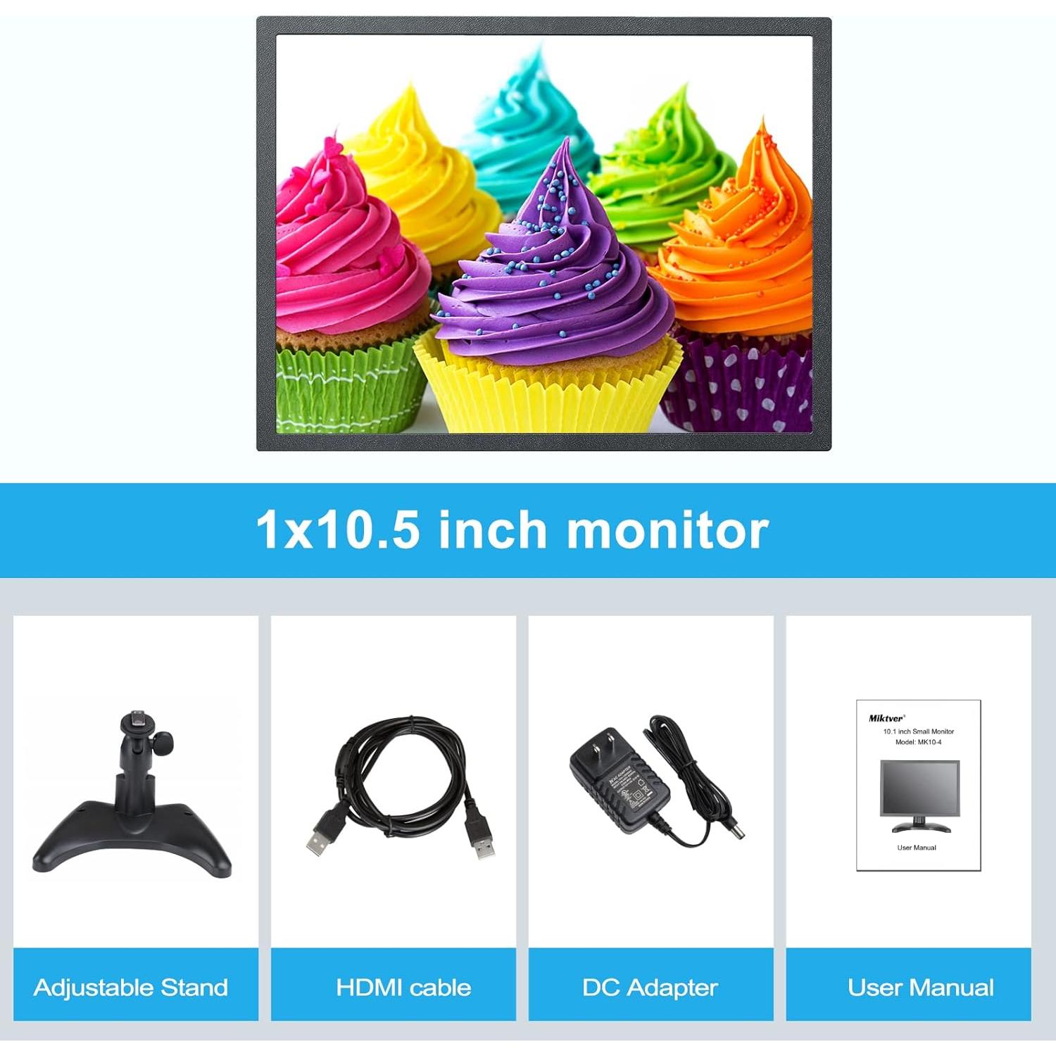 Monitor Portátil Miktver 10.1" FHD IPS 1920x1280 HDMI