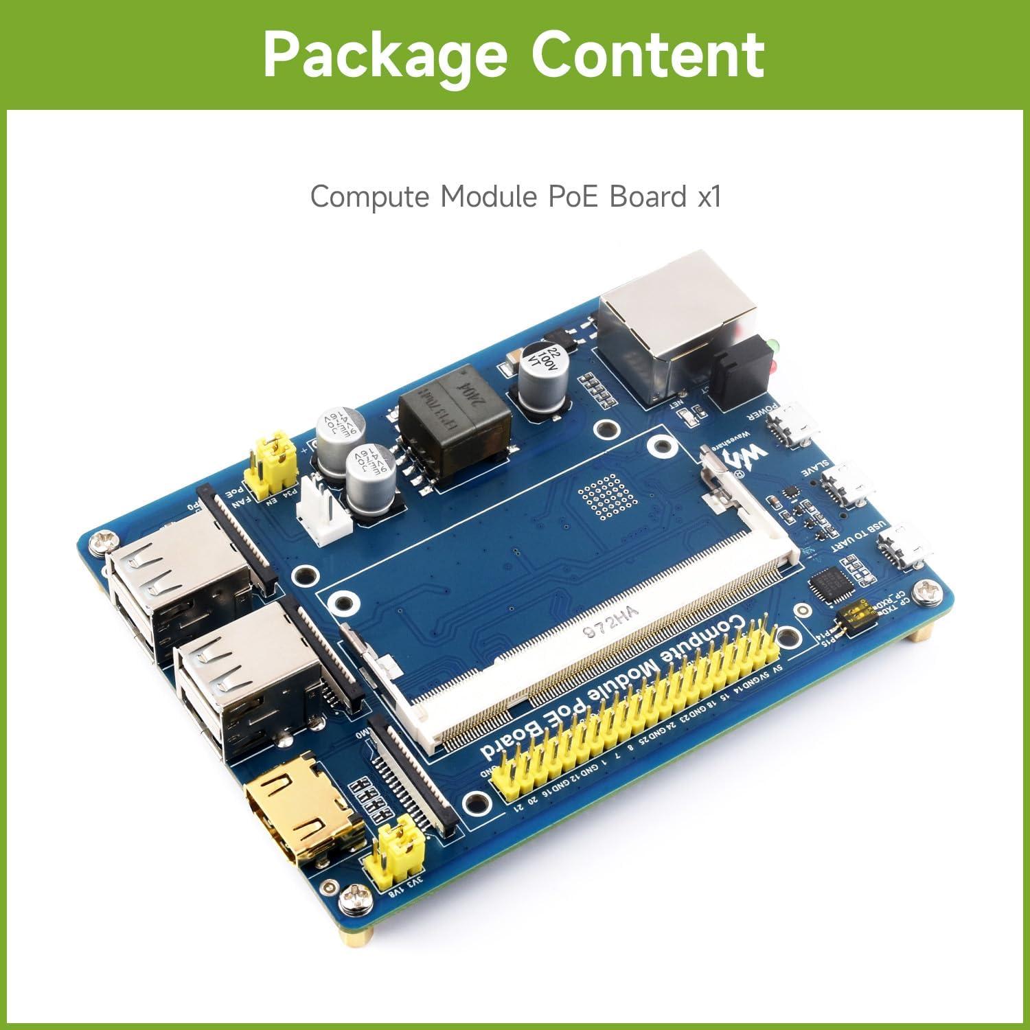 Placa PoE Waveshare para Raspberry Pi CM3/CM3L/CM3+/CM3+L