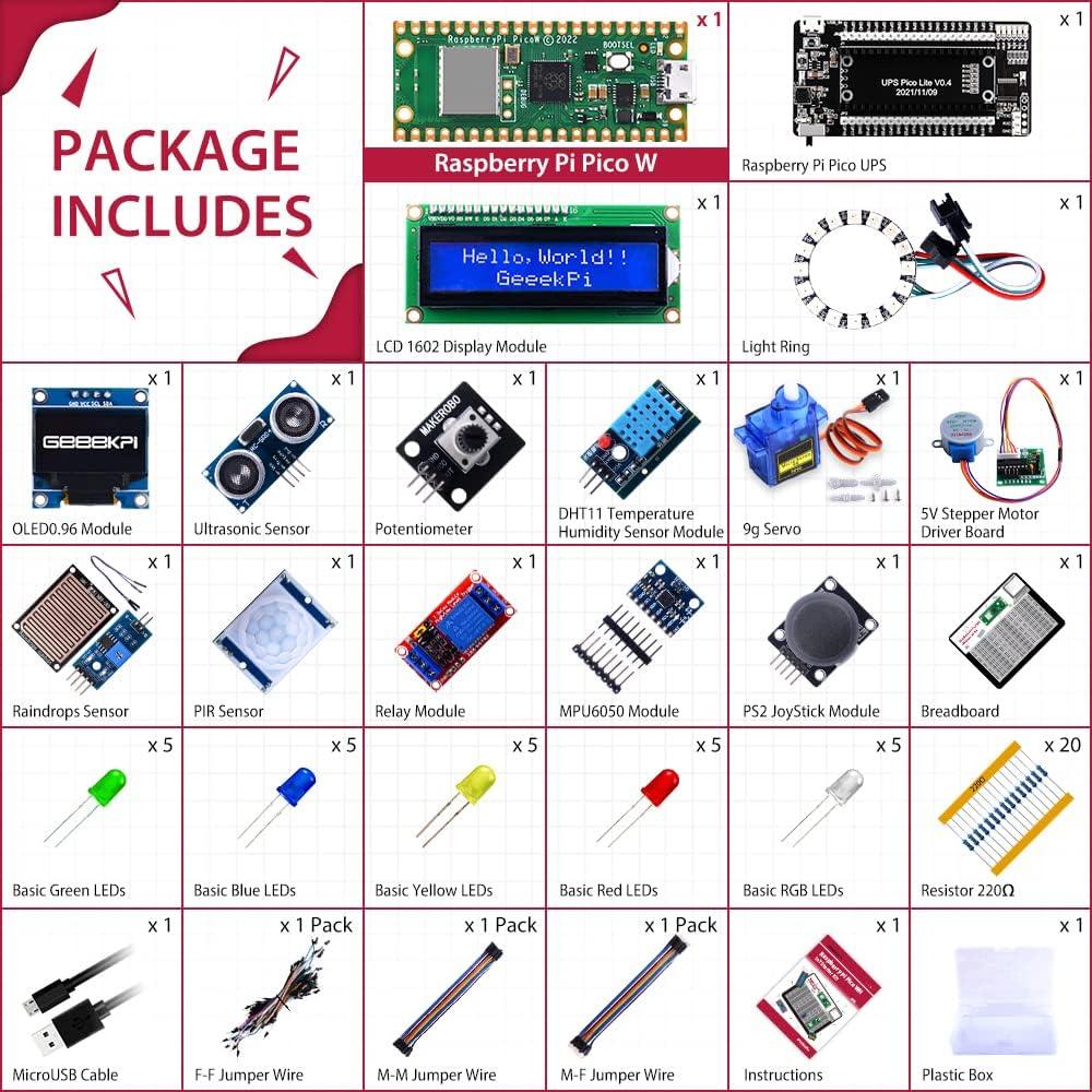 Kit Ultimate GeeekPi Raspberry Pi Pico W - Proyectos IoT