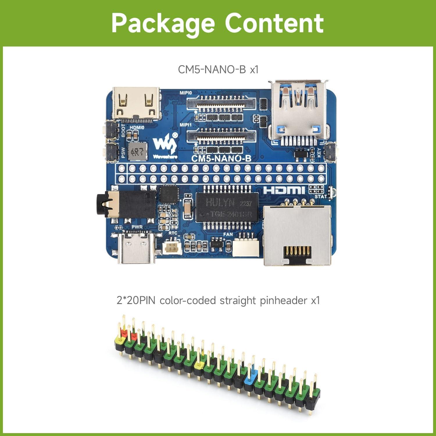 Placa Base Waveshare CM5-NANO-B para Raspberry Pi Compute Module 5