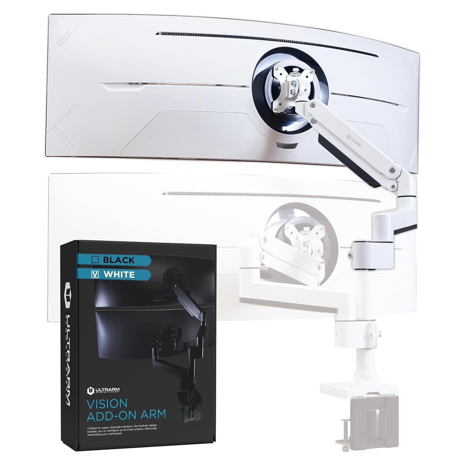 Brazo de Monitor ULTRARM MA20PW-A Ajustable Blanco 49"