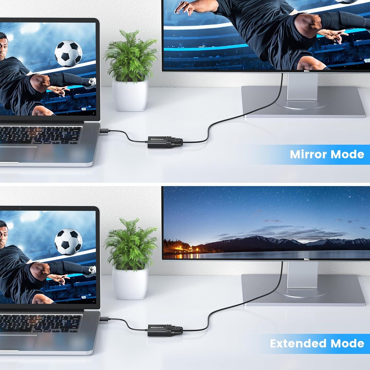 Adaptador HDMI a VGA FOINNEX - Paquete de 2, 1080p Full HD