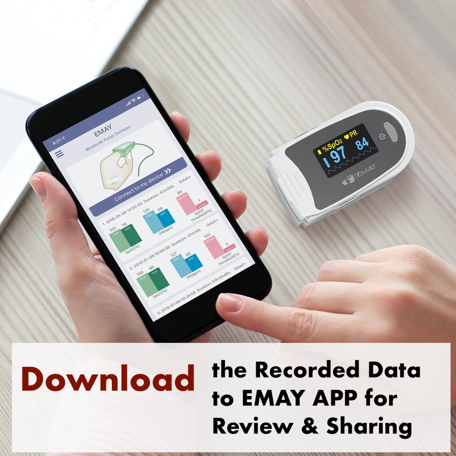 Monitor de Oxígeno EMAY EMO-80 con Grabación y App