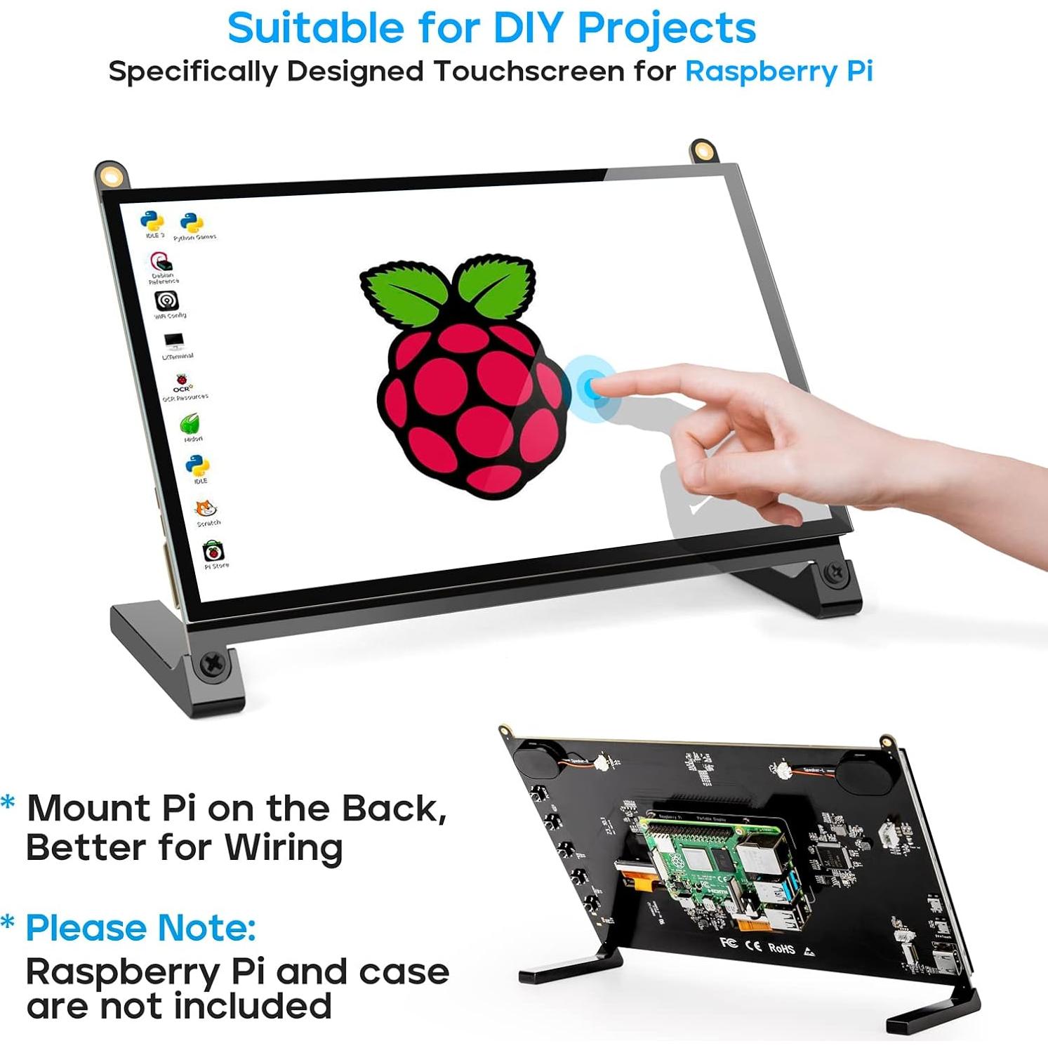 Monitor Táctil 10.1" ROADOM FHD para Raspberry Pi