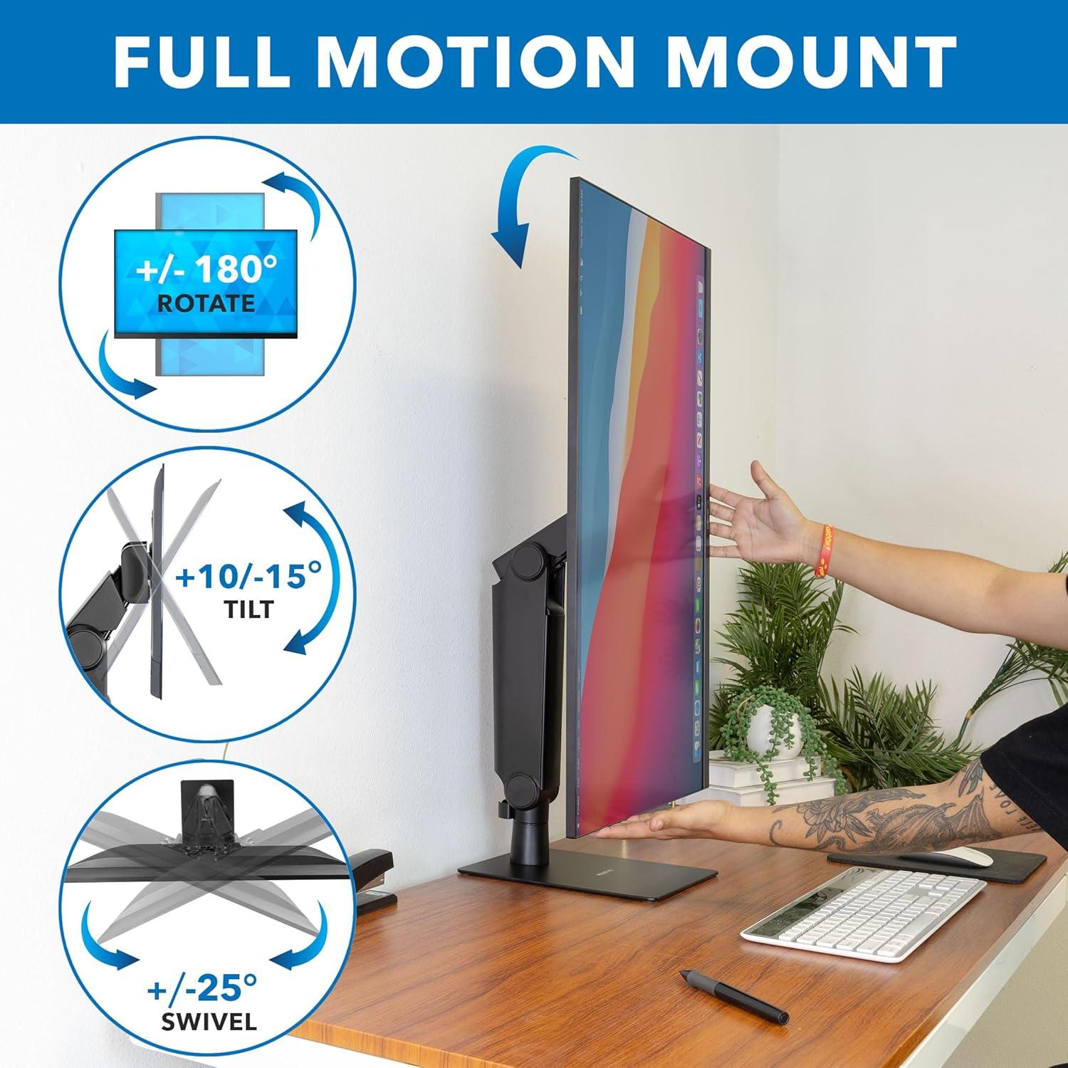 Soporte de Monitor Mount-It! Ajustable 17" a 32" Negro