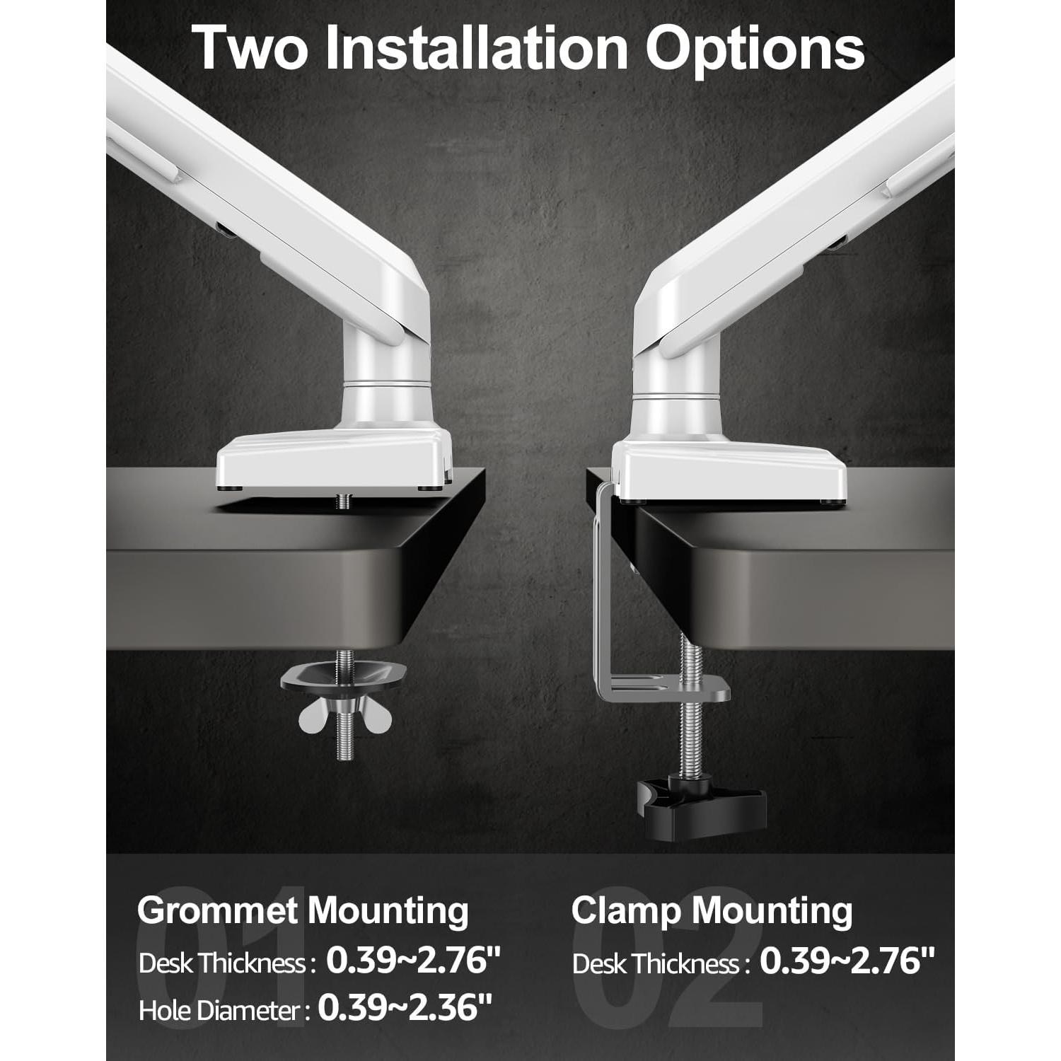 Soporte de Monitor ErgoFocus para Pantallas de 32" Blanco