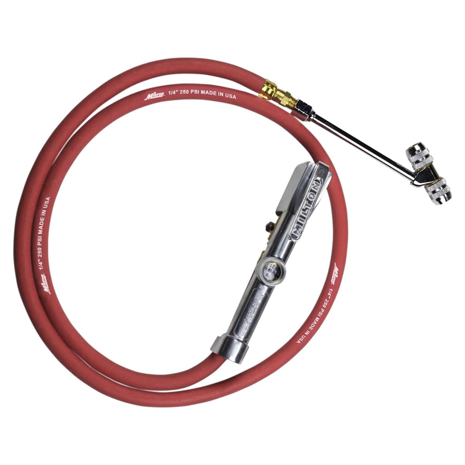 Inflador de Neumáticos Milton 553 con Manómetro y Manguera 1.52m