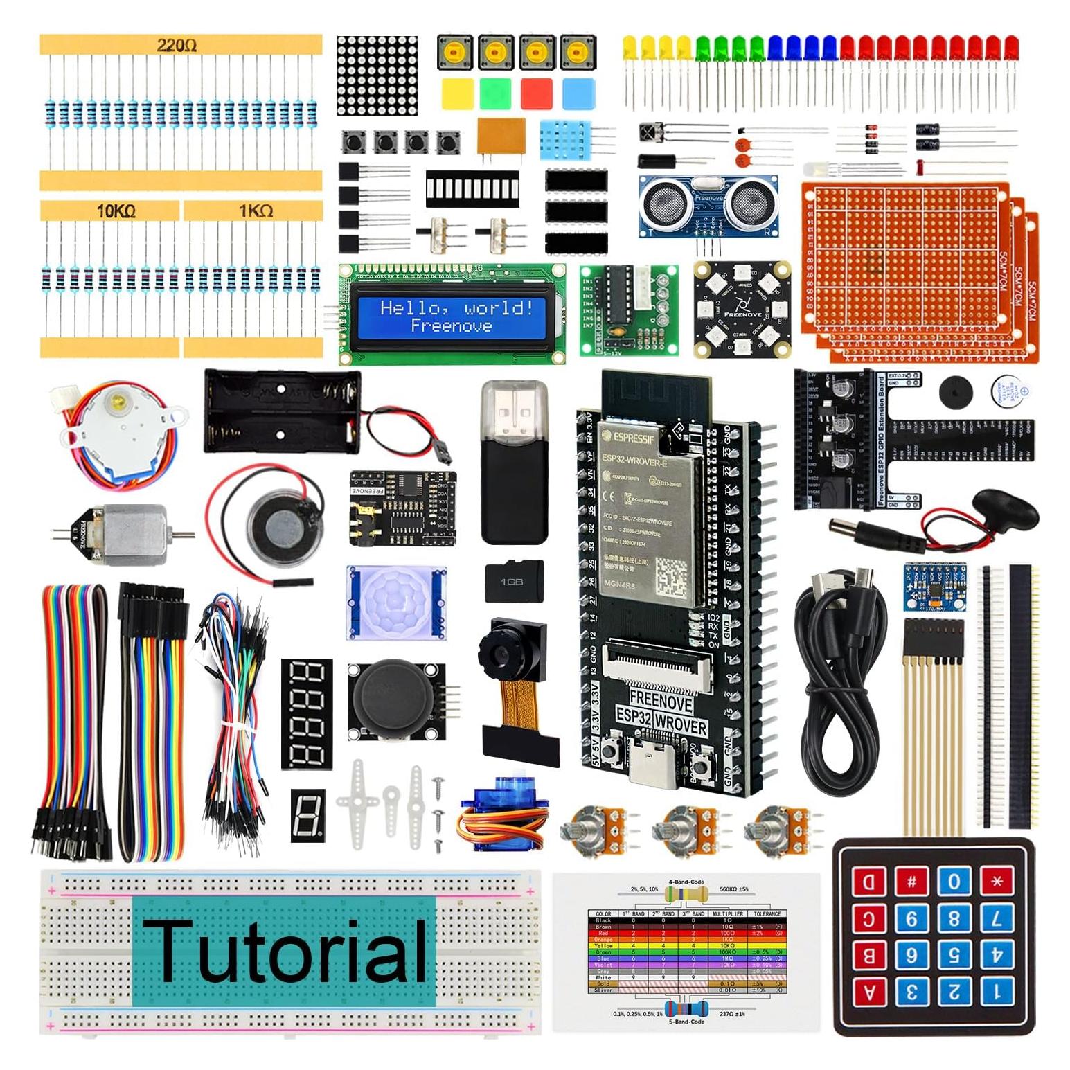Kit de Inicio FREENOVE ESP32-WROVER CAM 240 MHz 122 Proyectos