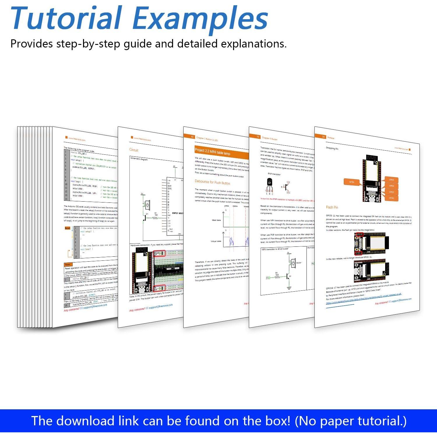 Kit de Inicio FREENOVE ESP32-WROVER CAM 240 MHz 122 Proyectos