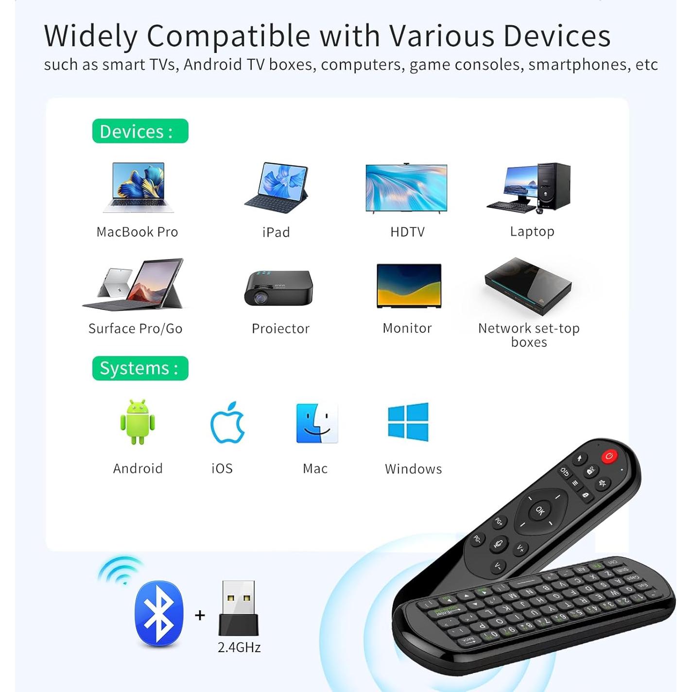 Control Remoto Universal iPazzPort Air Mouse QWERTY Bluetooth