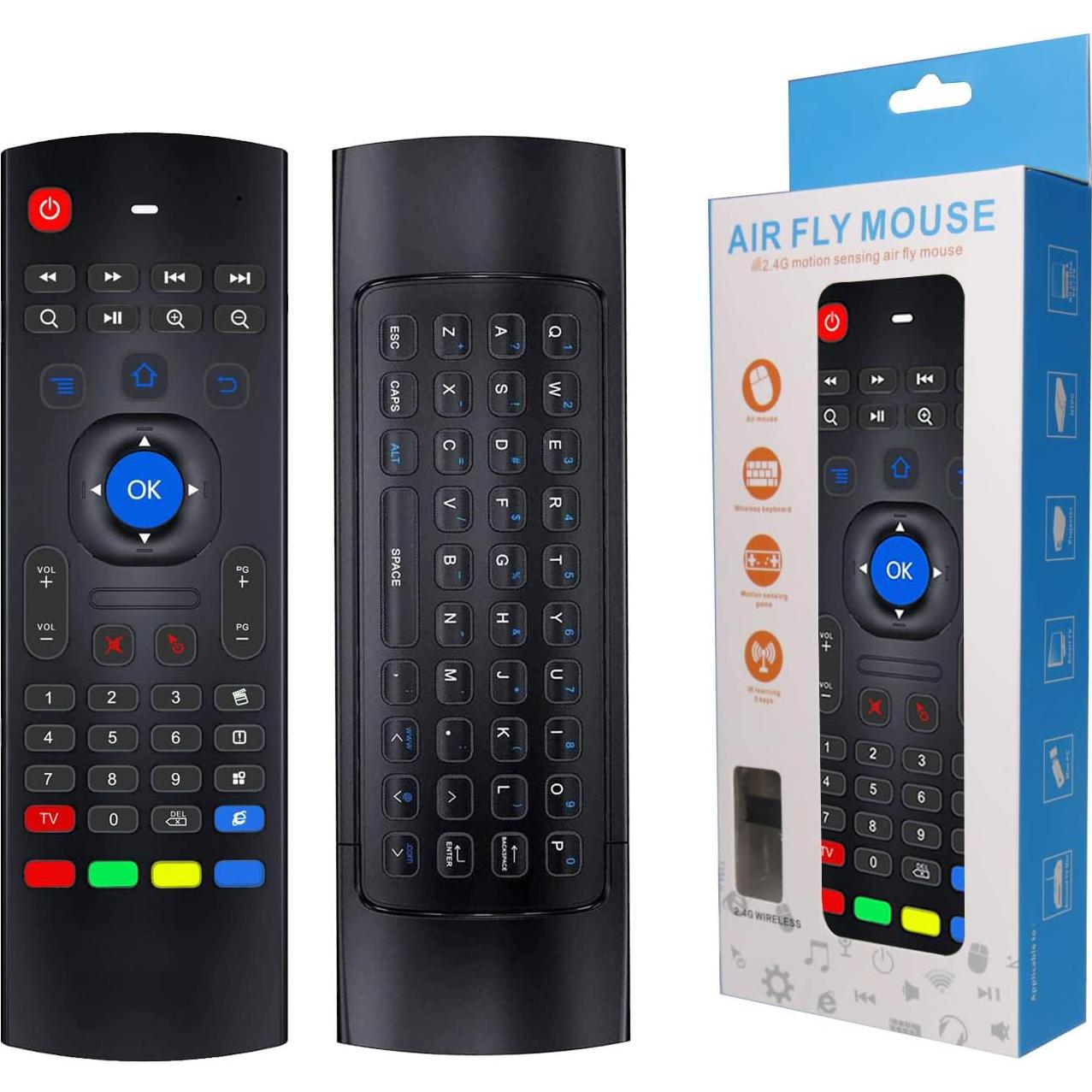 Control Remoto Air Mouse Rock&Rown MX3 Pro 2.4G Teclado