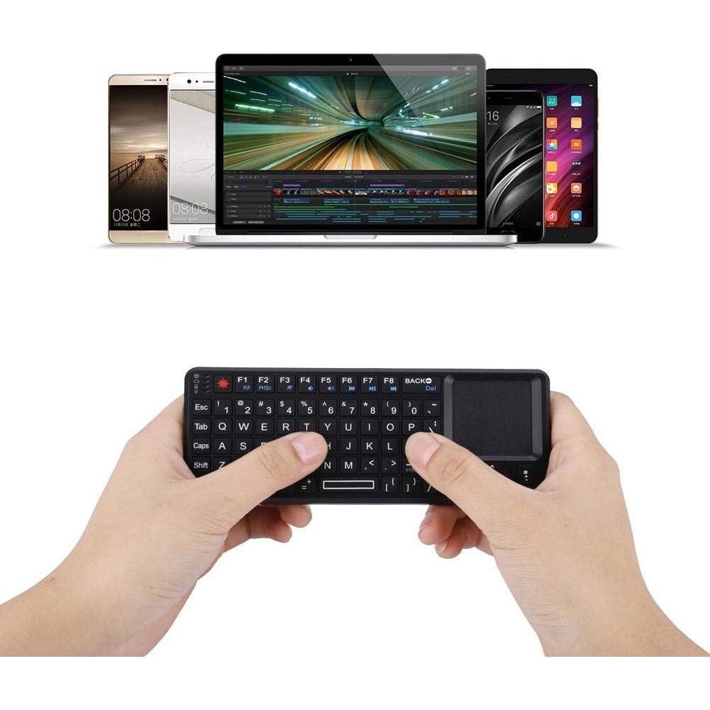 Teclado Mini QWERTY Serounder con Touchpad y Retroiluminación