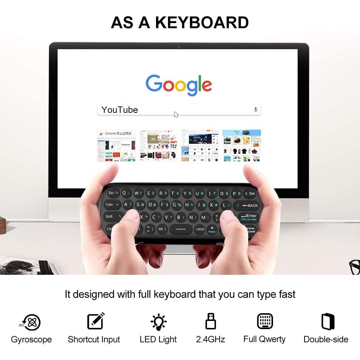 Control Remoto WeChip W1 Air Mouse con Teclado Inalámbrico