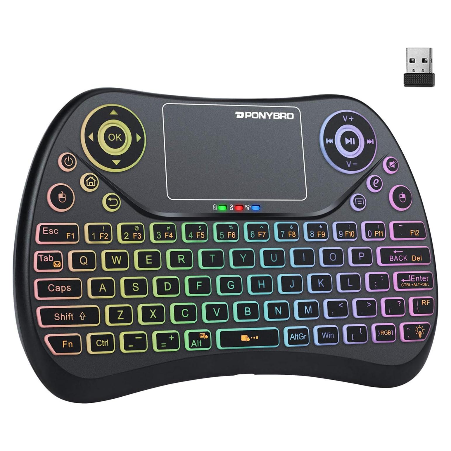 Teclado Inalámbrico PONYBRO T2 con Touchpad y RGB