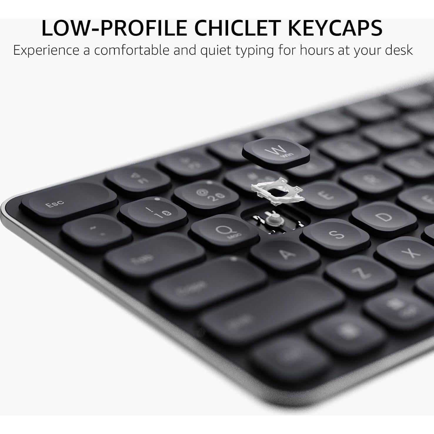 Combo Teclado y Ratón Inalámbrico Rapoo 9010M, Bluetooth 5.0, 4 Dispositivos