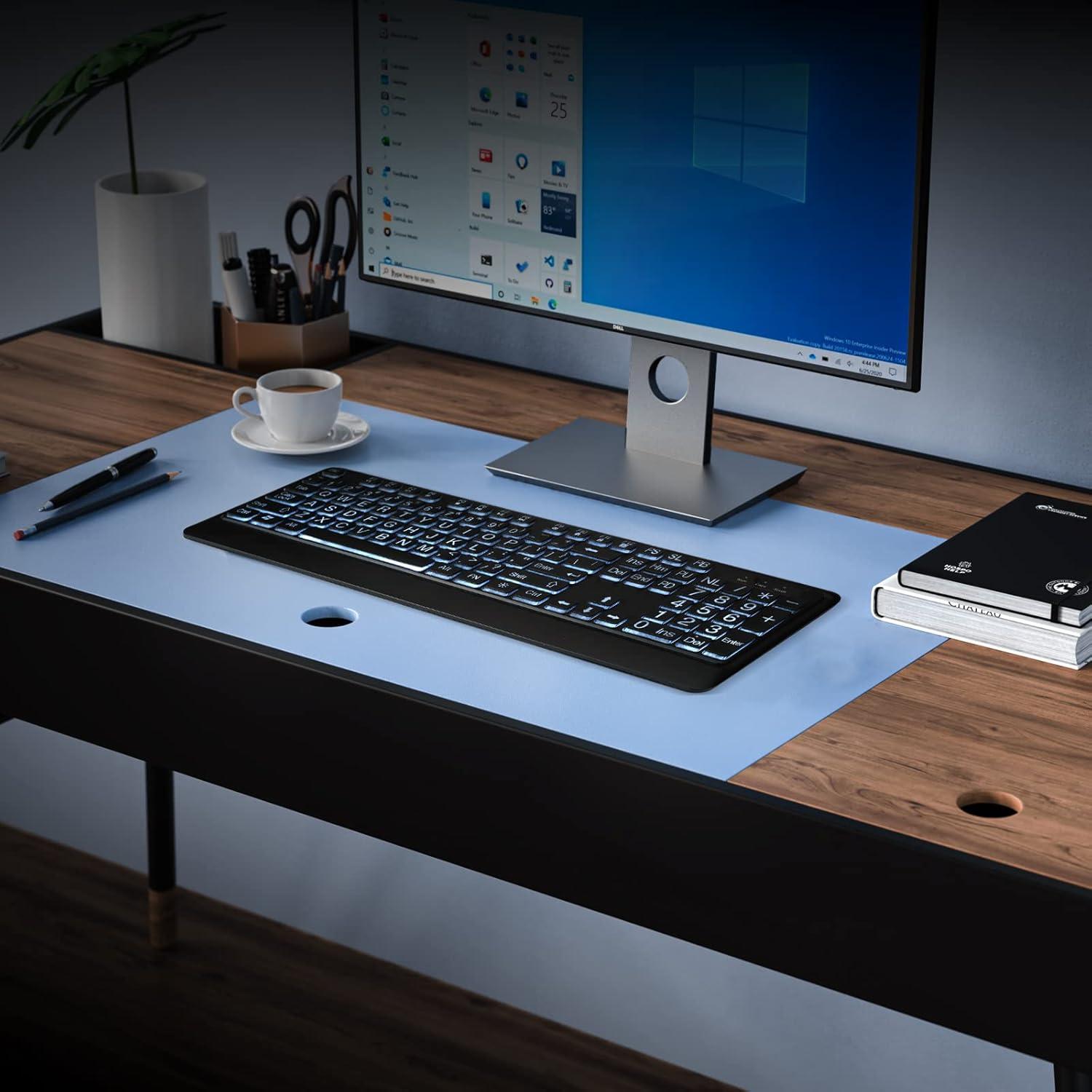 Teclado USB Retroiluminado KOPJIPPOM Grande 104 Teclas