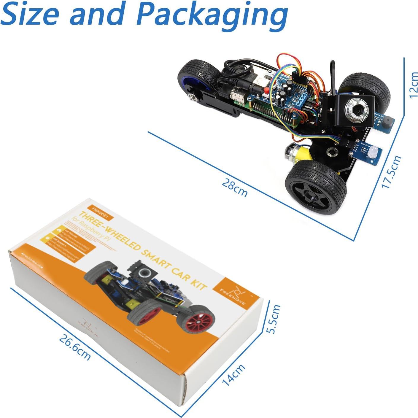 Kit Coche Inteligente Freenove para Raspberry Pi 5/4B/3B+ - Modo Video/Radar