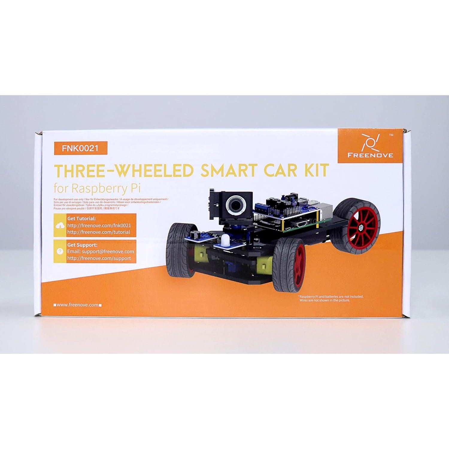 Kit Coche Inteligente Freenove para Raspberry Pi 5/4B/3B+ - Modo Video/Radar