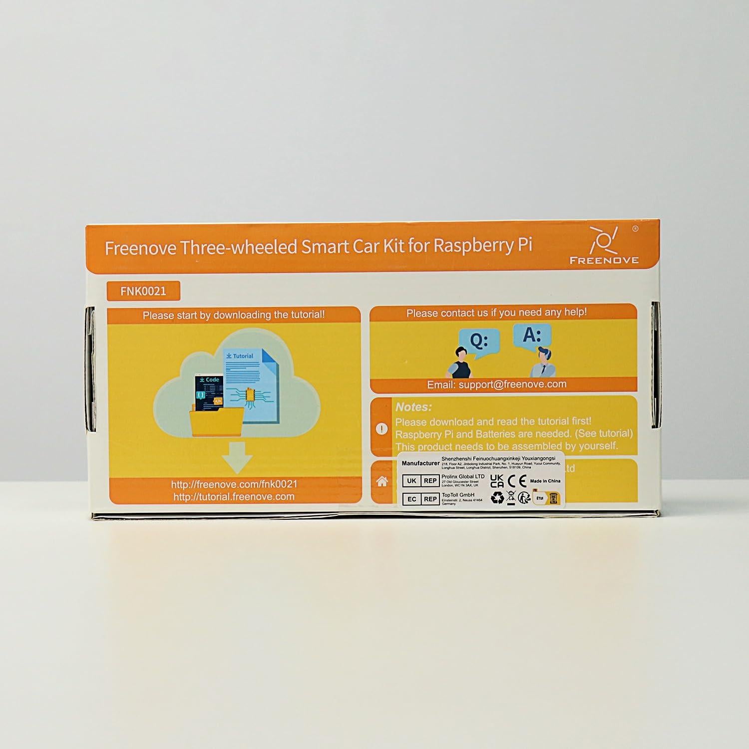 Kit Coche Inteligente Freenove para Raspberry Pi 5/4B/3B+ - Modo Video/Radar