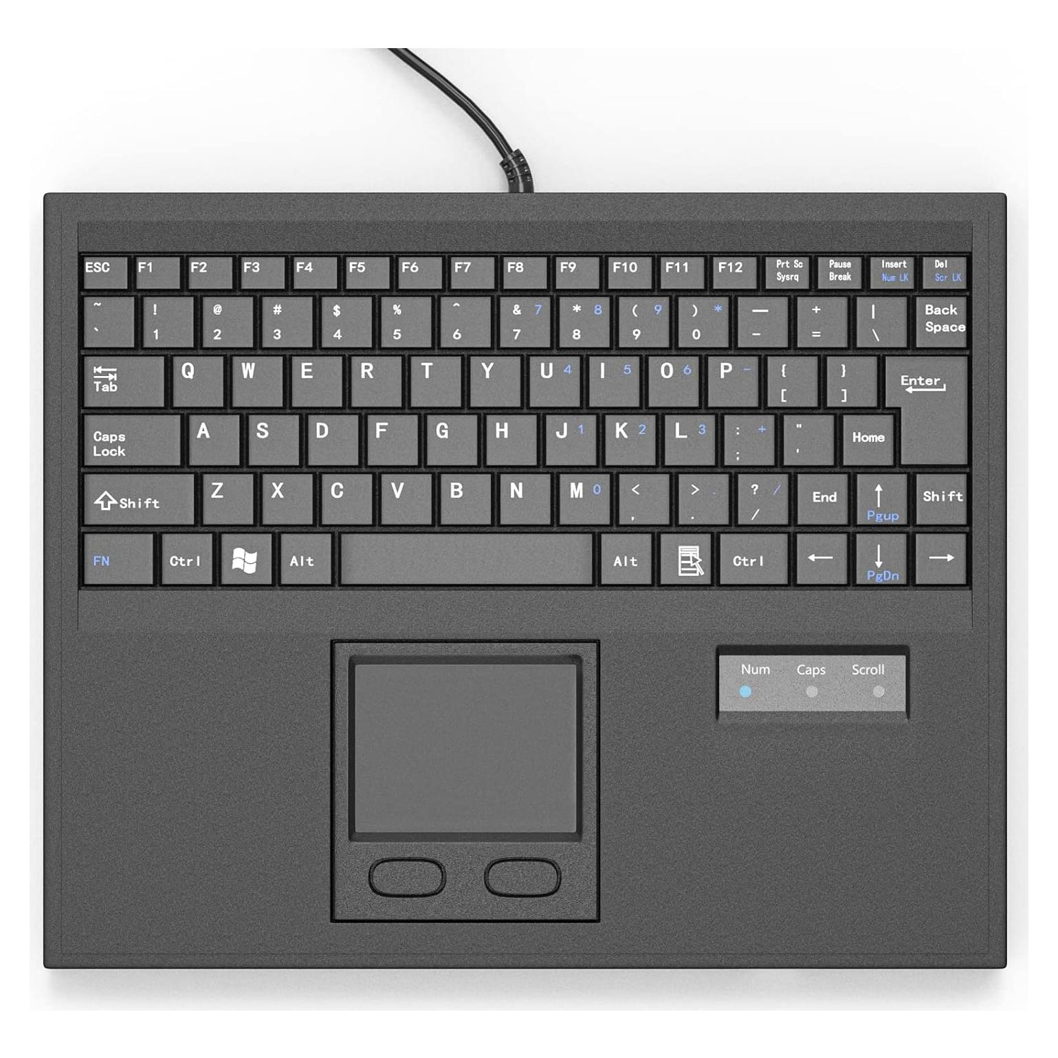 Teclado Industrial Impermeable E-SDS USB Touchpad 84ks