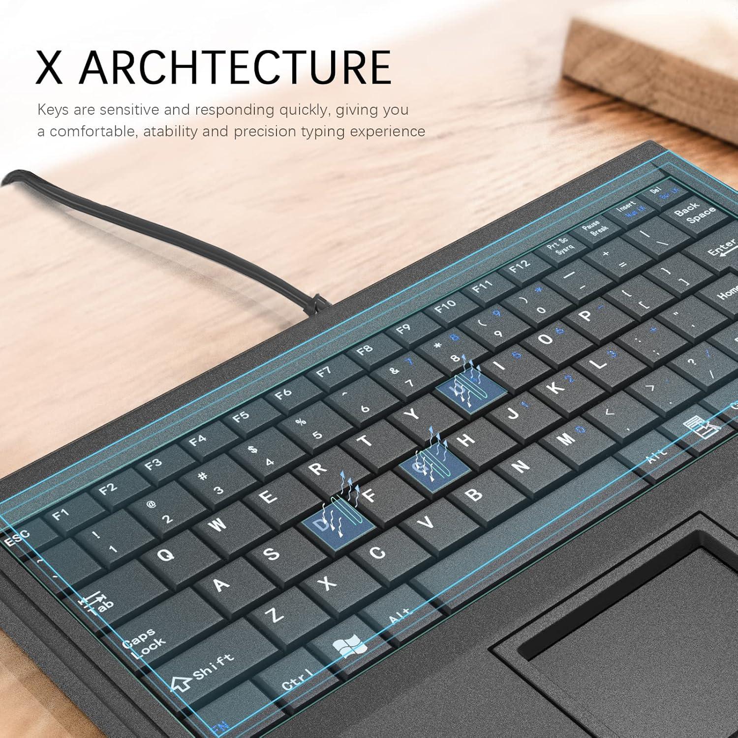 Teclado Industrial Impermeable E-SDS USB Touchpad 84ks